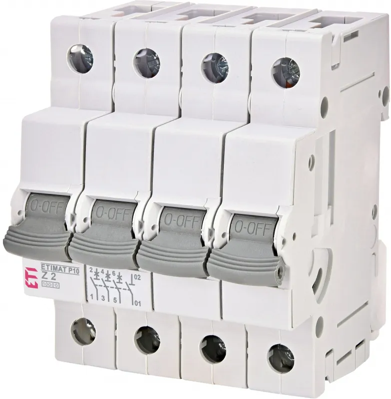 Leitungsschutzschalter ETIMAT P10 4p C6  15kA 001901927