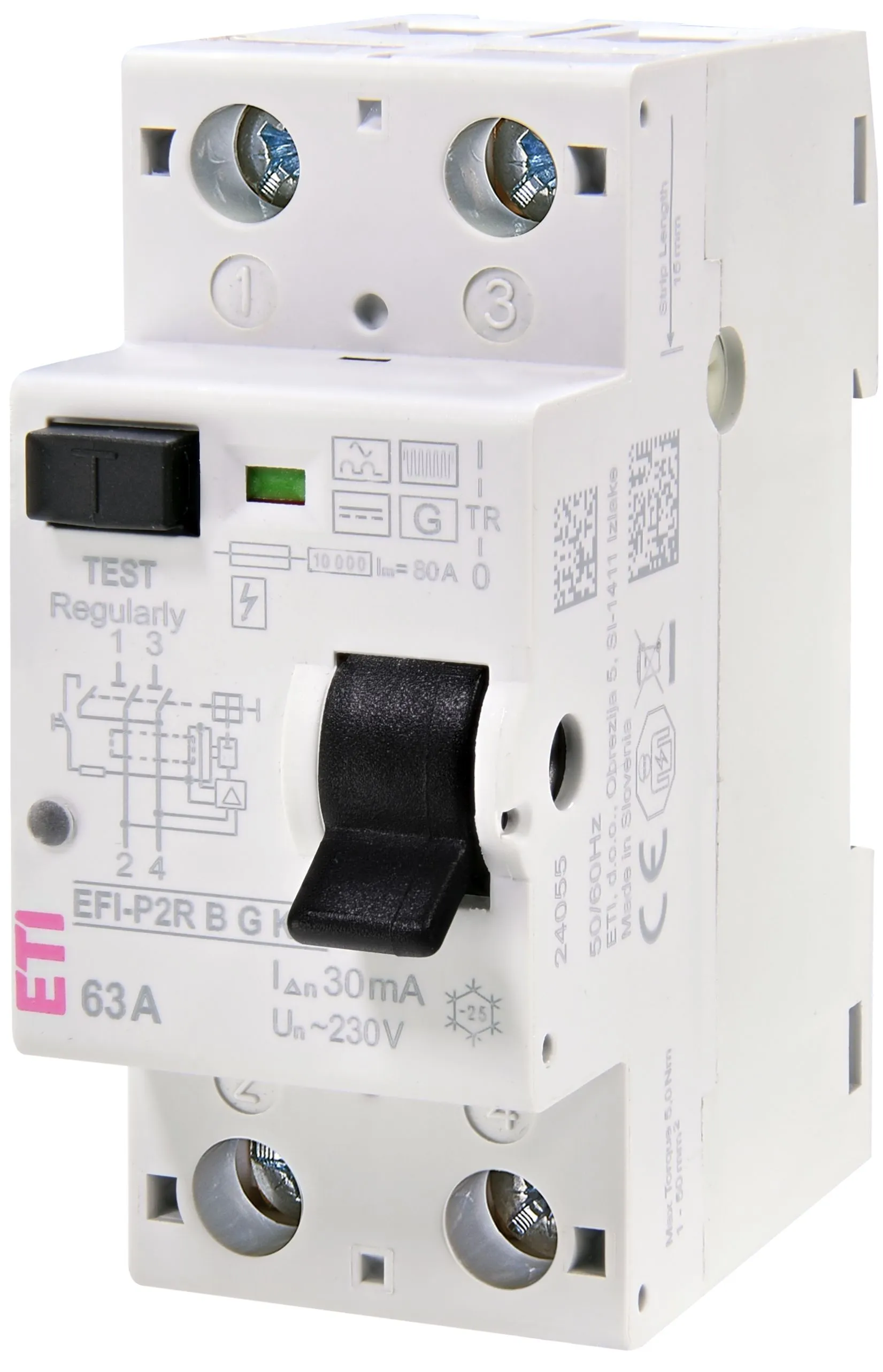 Fehlerstromschutzschalter EFI-P2R B G/KV 40/0.03 002061002