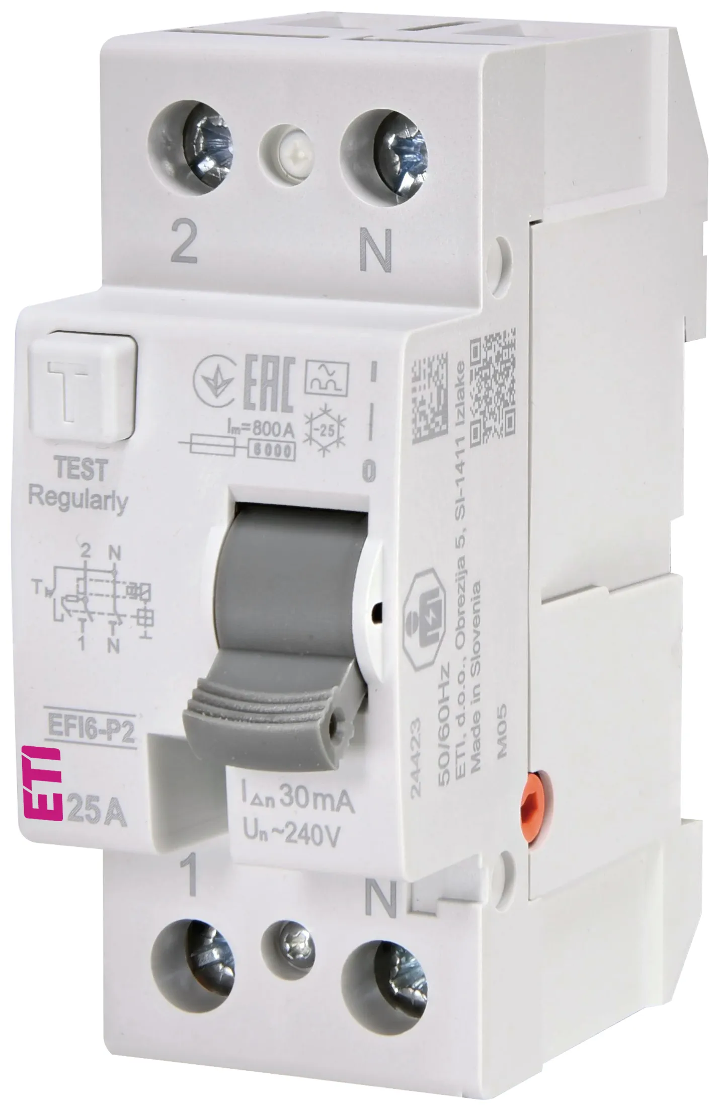 Fehlerstromschutzschalter EFI6-P2 A 25/0.03 002061261