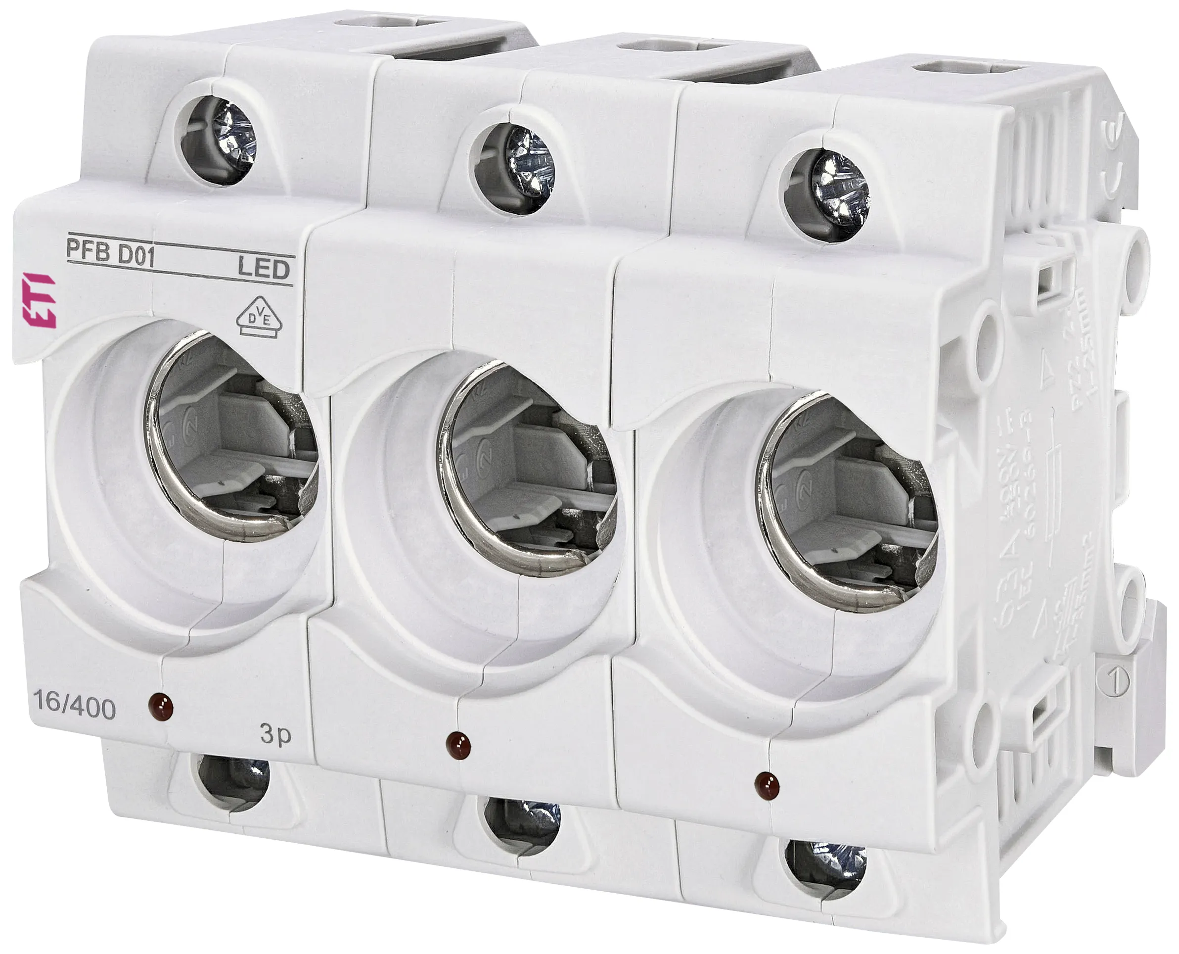 Sicherungssockel PFB D01 3p LED 002510014