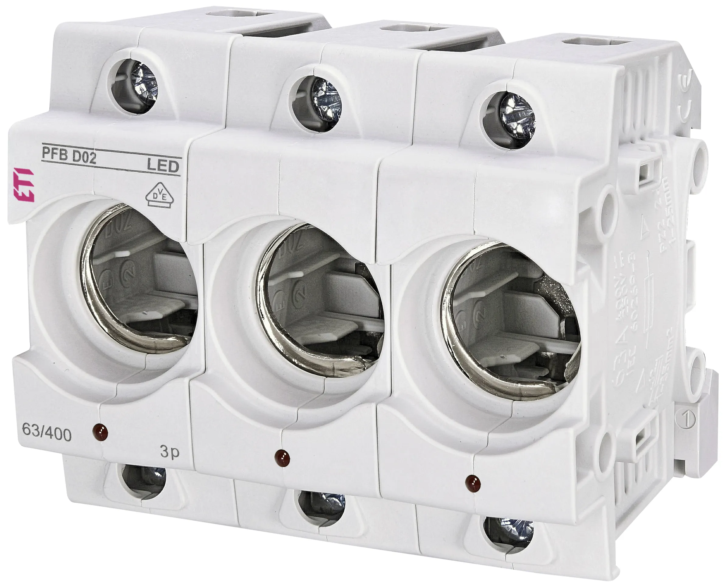 Sicherungssockel PFB D02 3p LED 002510024