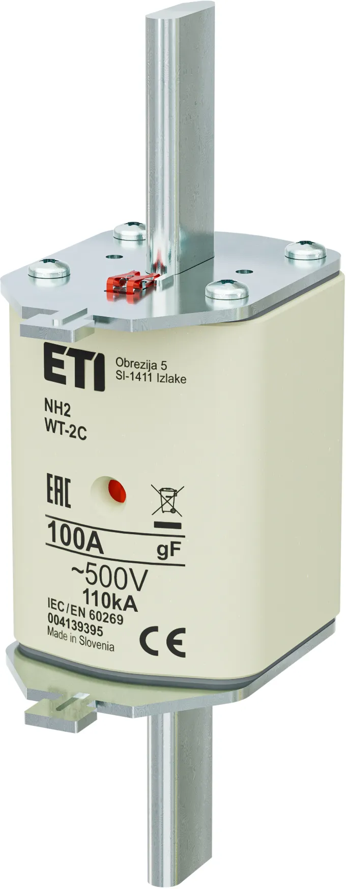 Sicherungseinsatz NH2/WT-2C gF 100A/500V 004139395