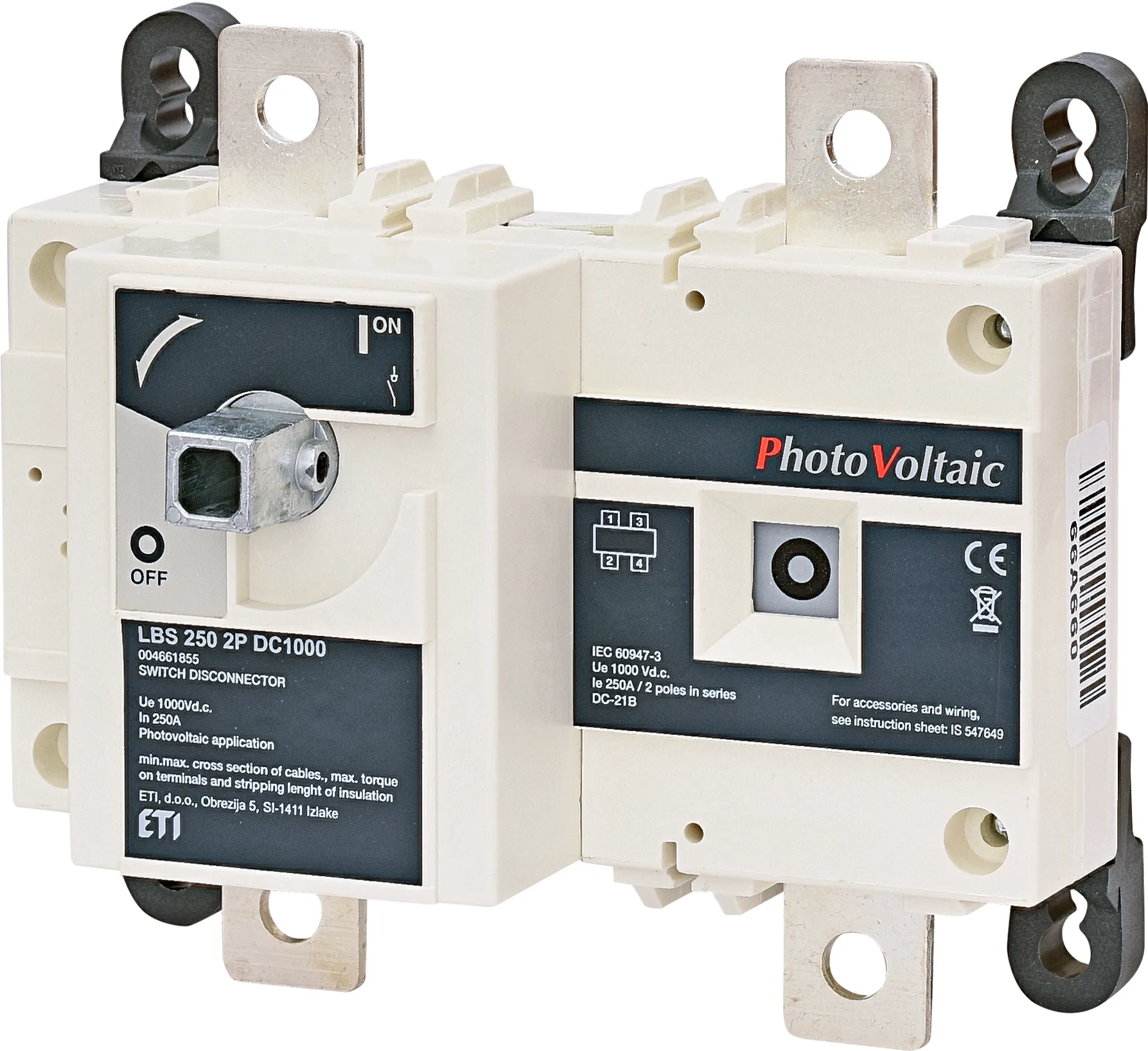 Lasttrennschalter PV LBS 250 2P DC1000 004661855