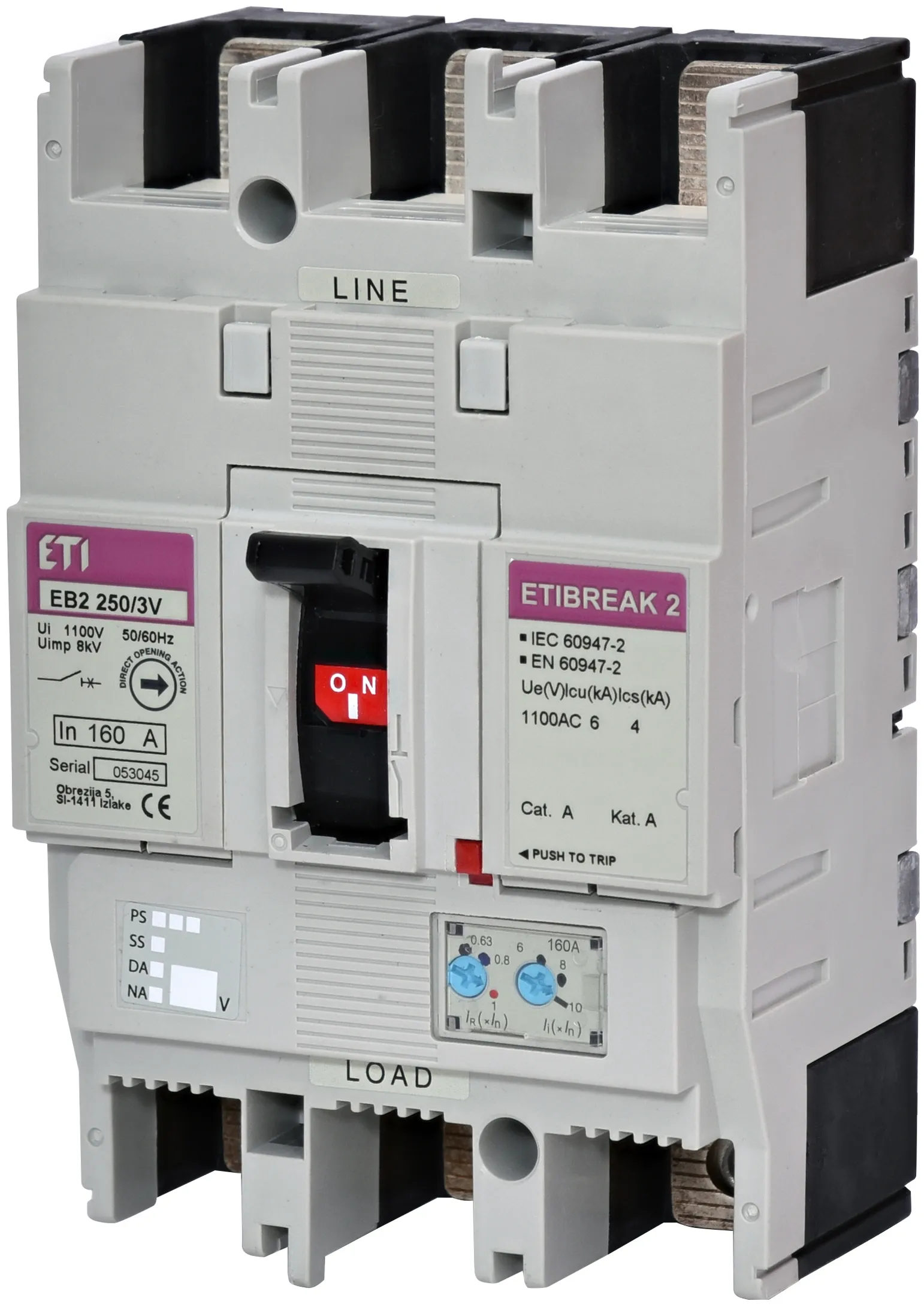 Leistungsschalter EB2 800/3VE 800A 3p 1100V 004671381