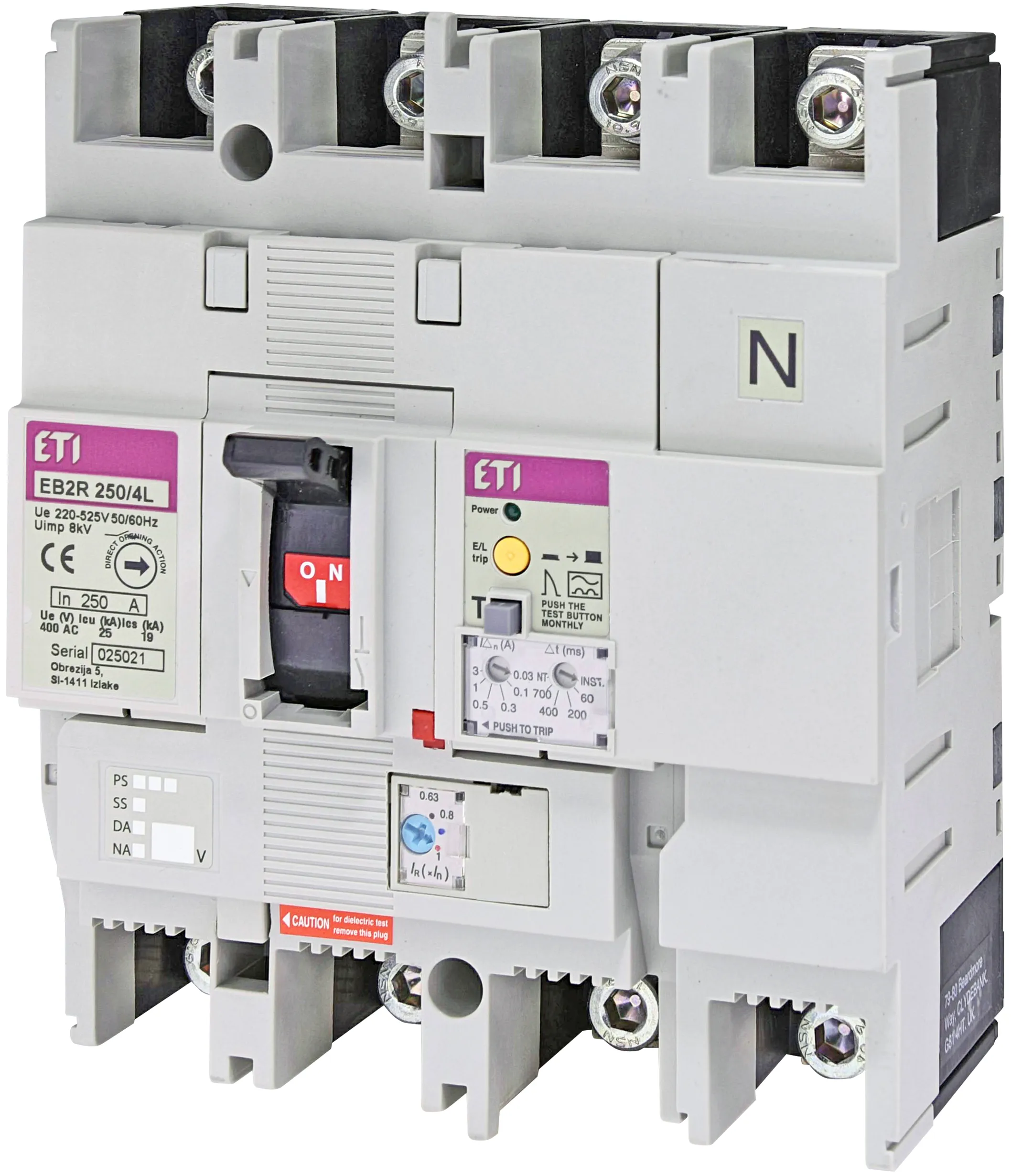 Leistungsschalter EB2R 250/4L 250A 4P 004671584