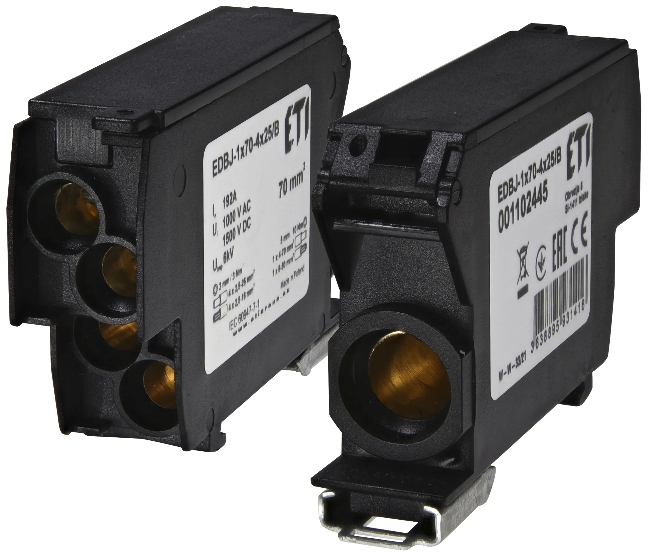 Verteilerblock EDBJ-1x70-4x25/B 001102445