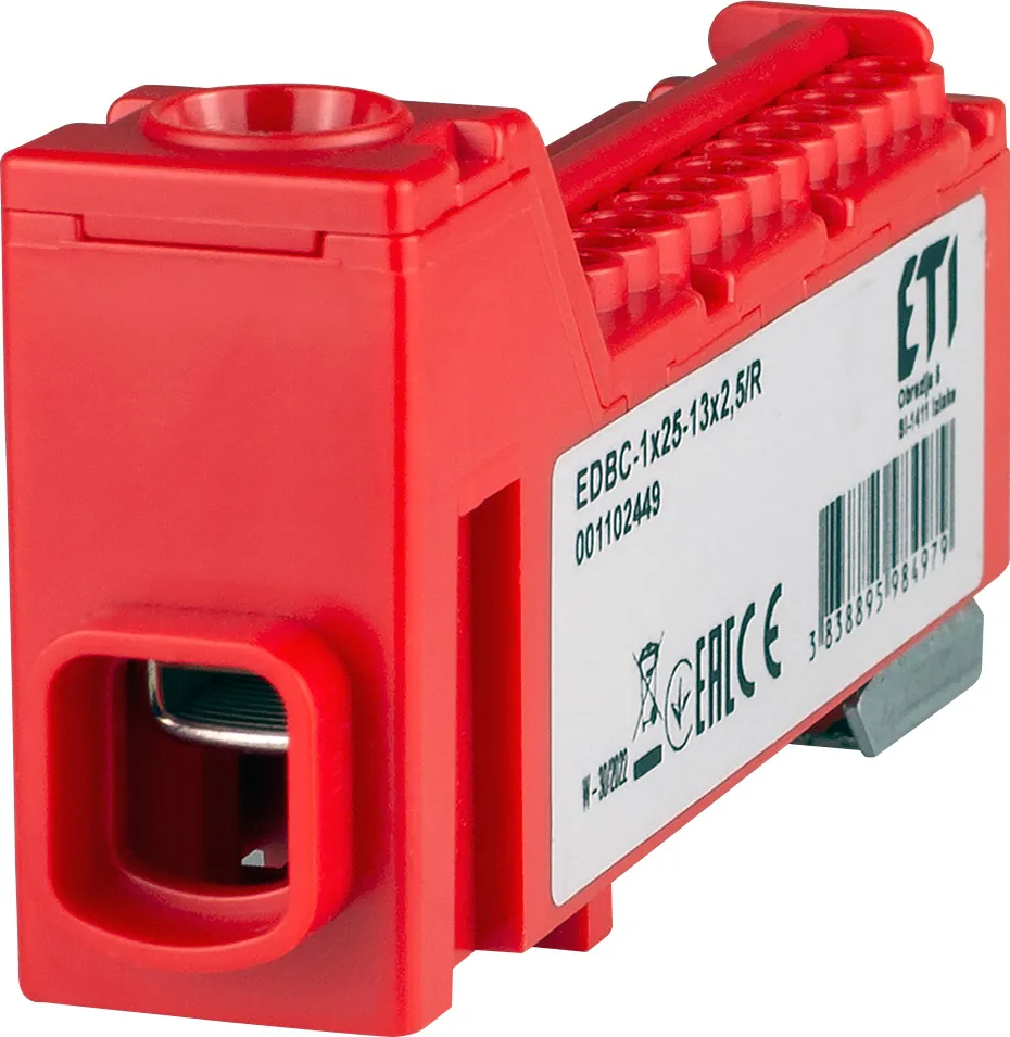 Verteilerblock EDBC-1x25-13x2,5/R 001102449