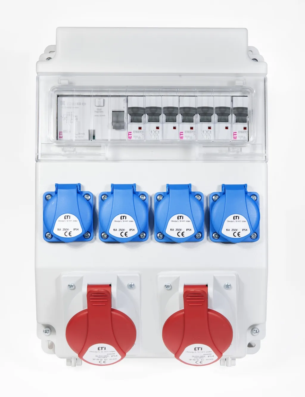 vormontierter Verteilerkasten EDS11 RCD 4S/2 16/32 B+C 001105261