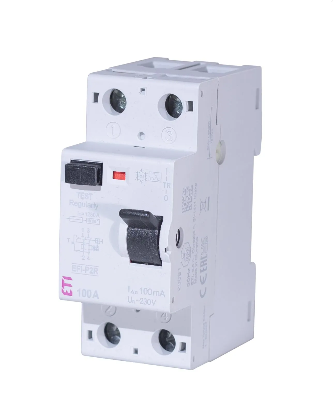 Fehlerstromschutzschalter EFI-P2R A S 125/0.1 002061185