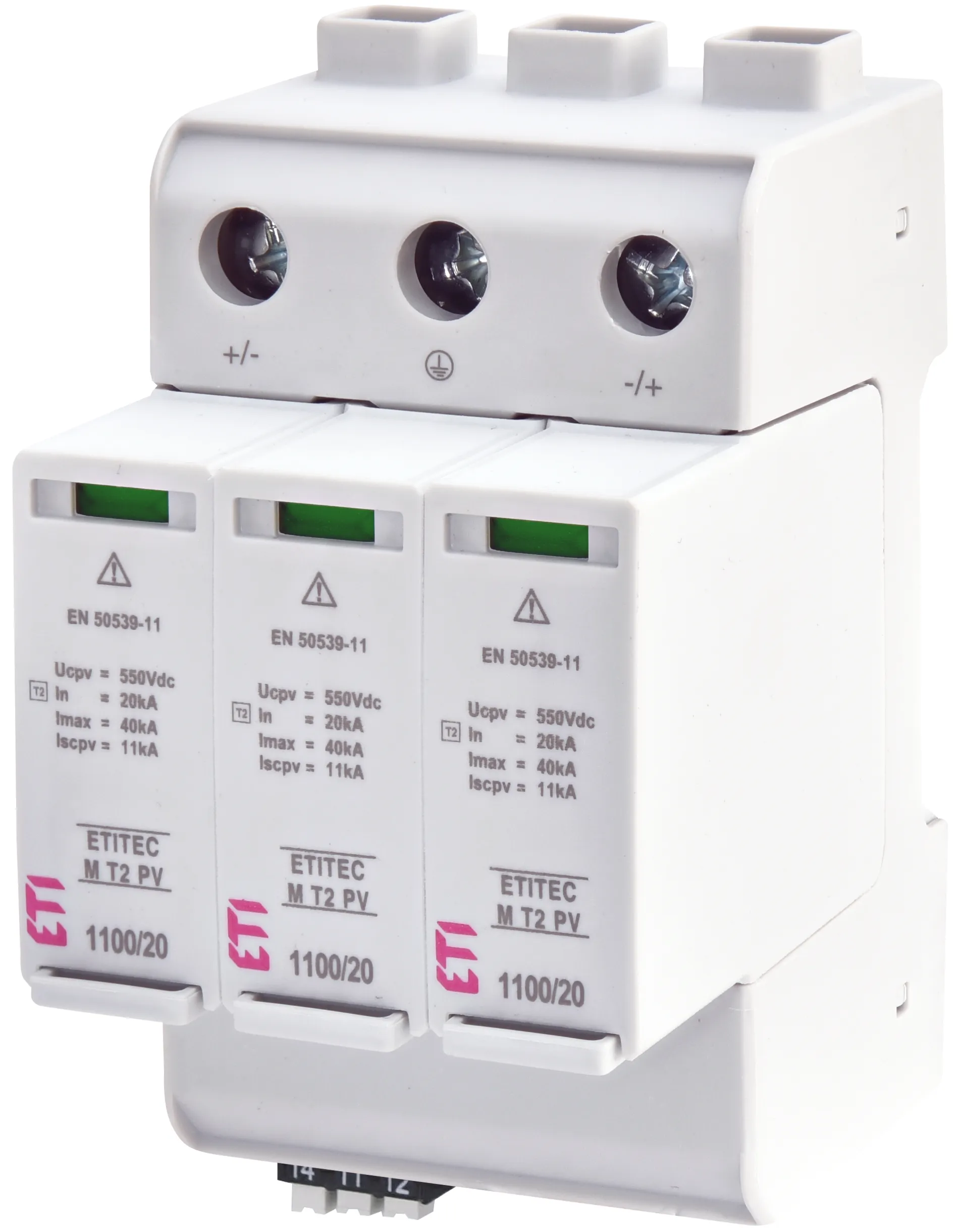 Überspannungsableiter ETITEC M T2 PV 1100/20 Y RC 002440516