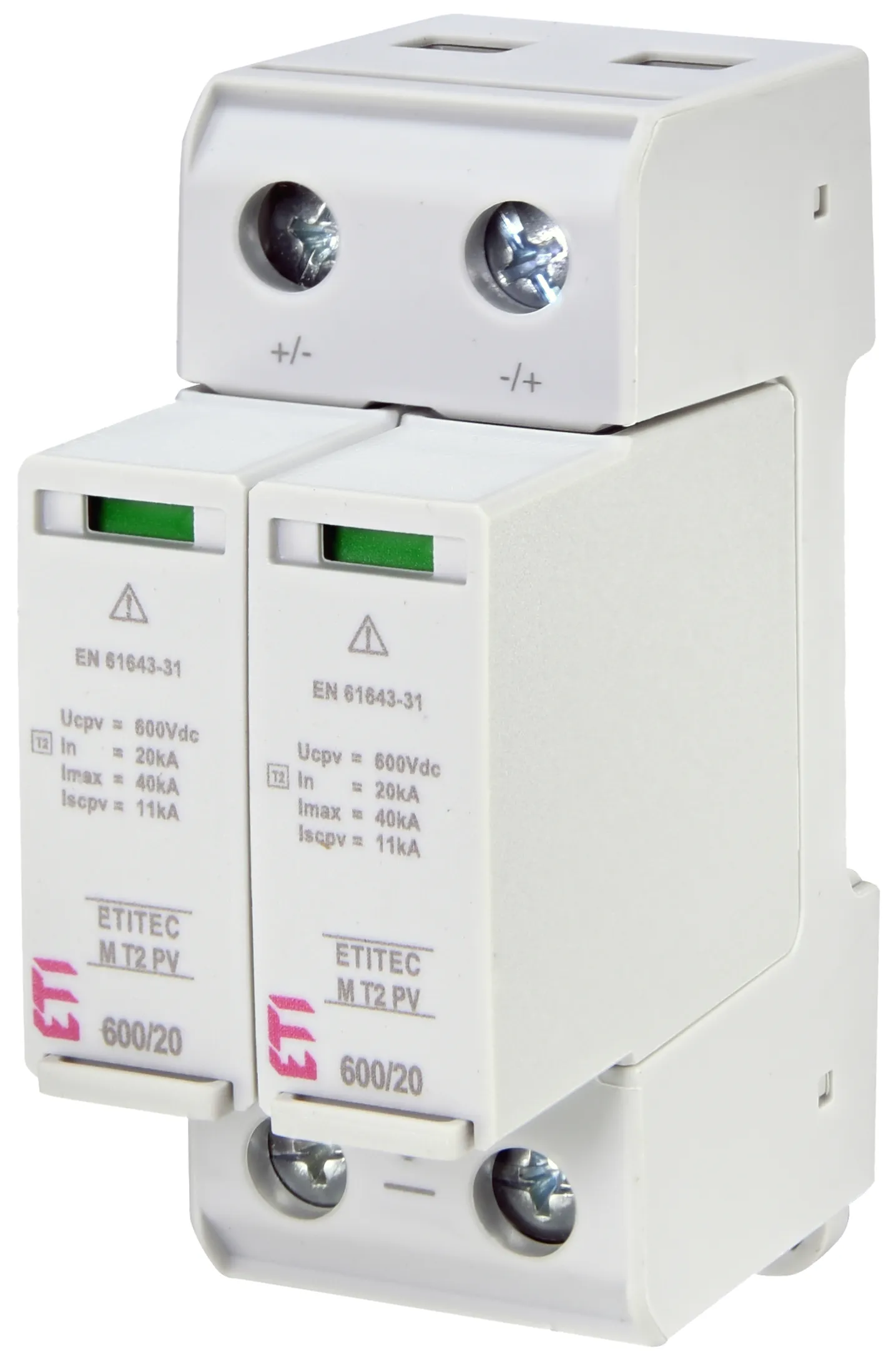 Überspannungsableiter ETITEC M T2 PV 600/20 002440620