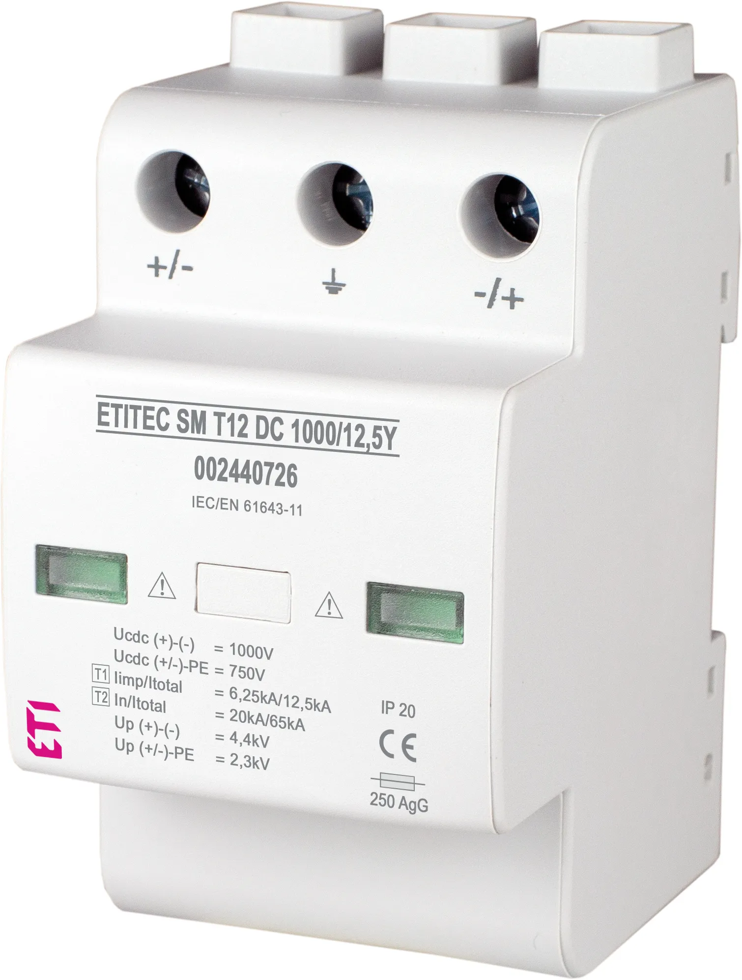 Überspannungsableiter ETITEC SM T12 DC 1000/12,5 Y R 002440727