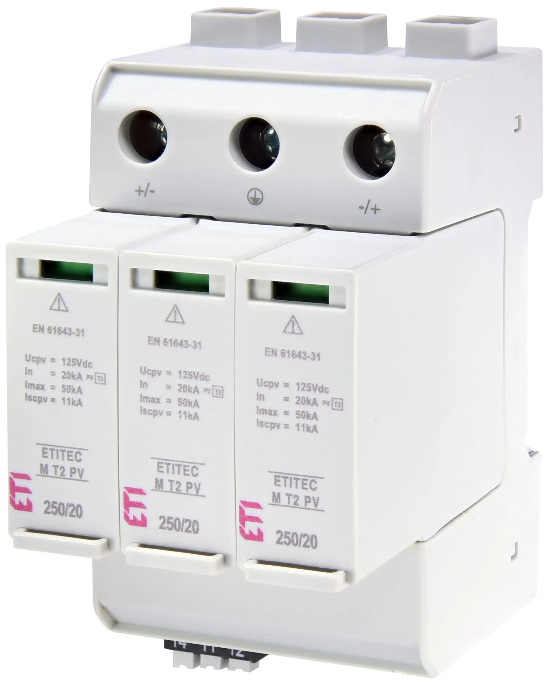Überspannungsableiter ETITEC M T2 PV 250/20 Y RC 002440733