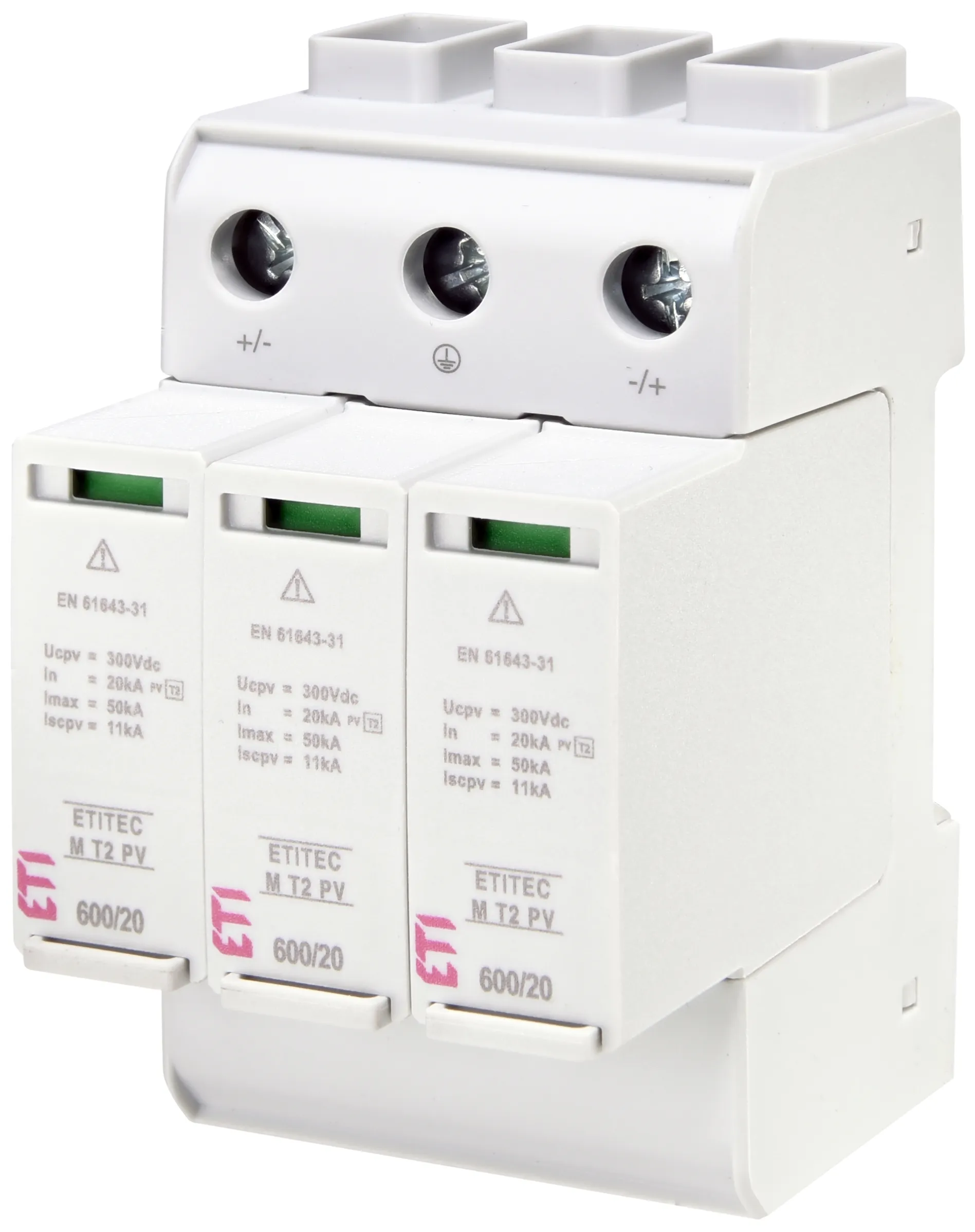 Überspannungsableiter ETITEC M T2 PV 600/20 Y 002440735