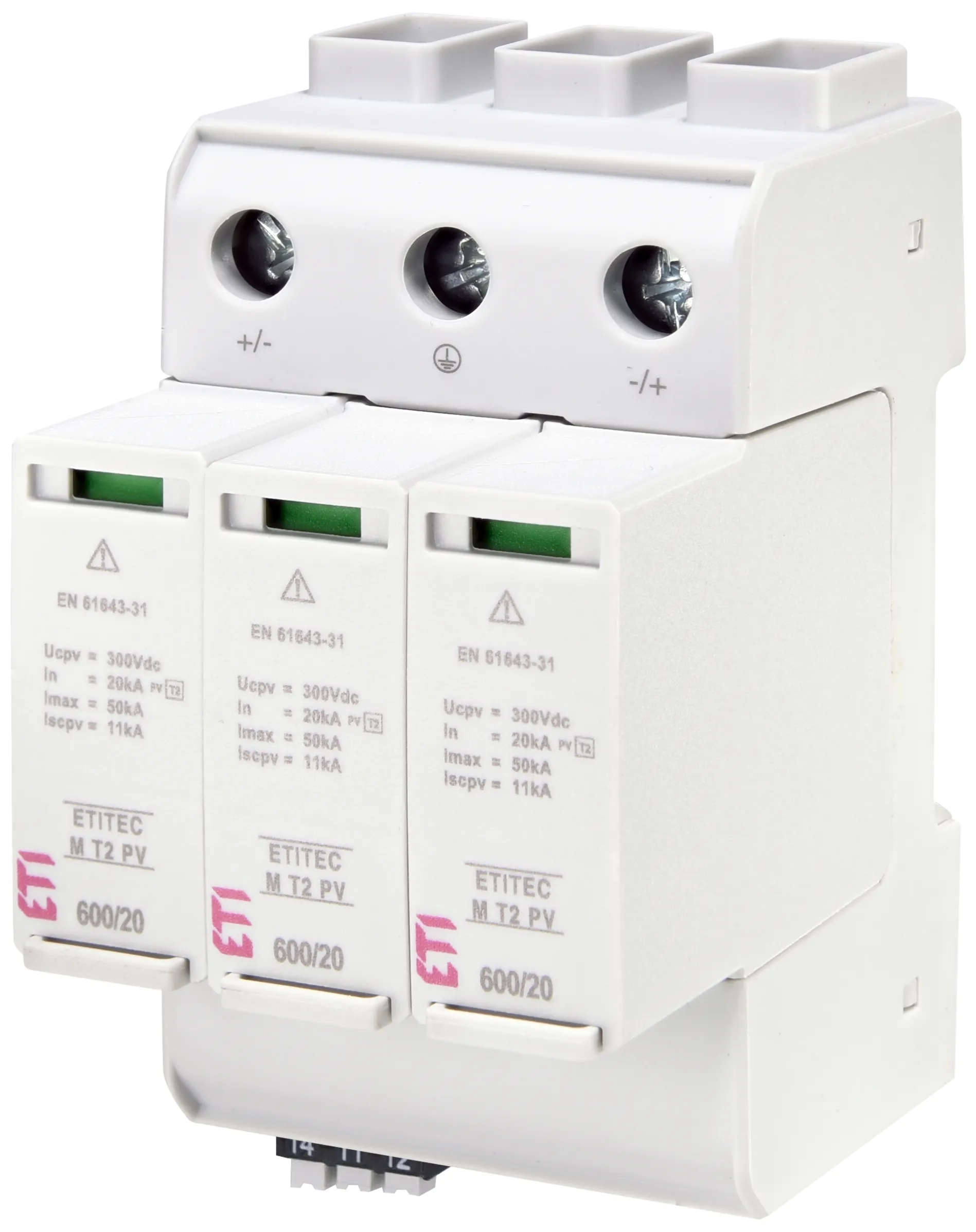 Überspannungsableiter ETITEC M T2 PV 600/20 Y RC 002440736