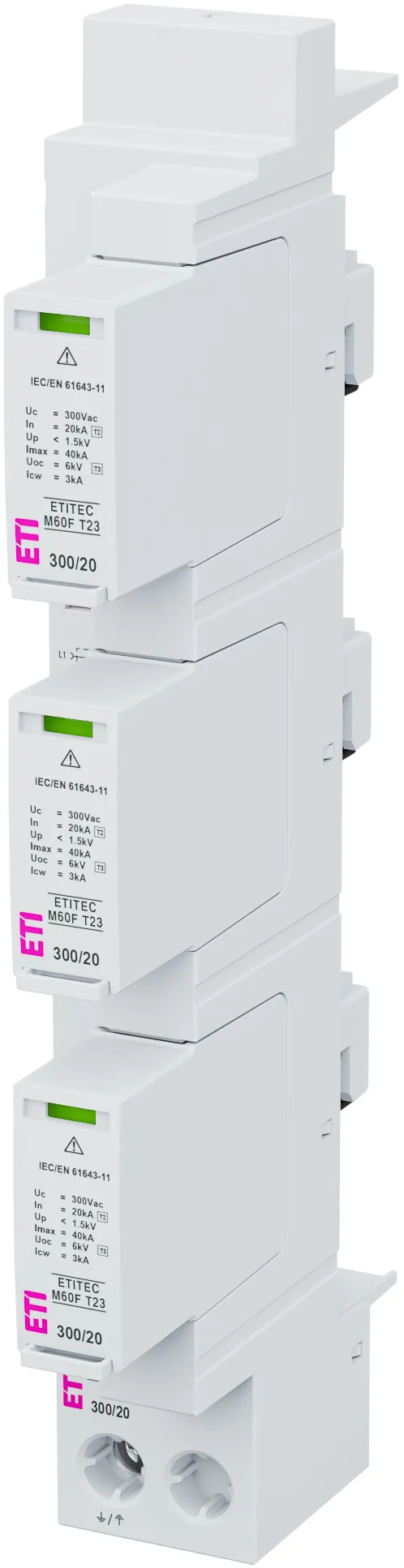 Überspannungsableiter ETITEC M60F T23 300/20 3+0 002440858