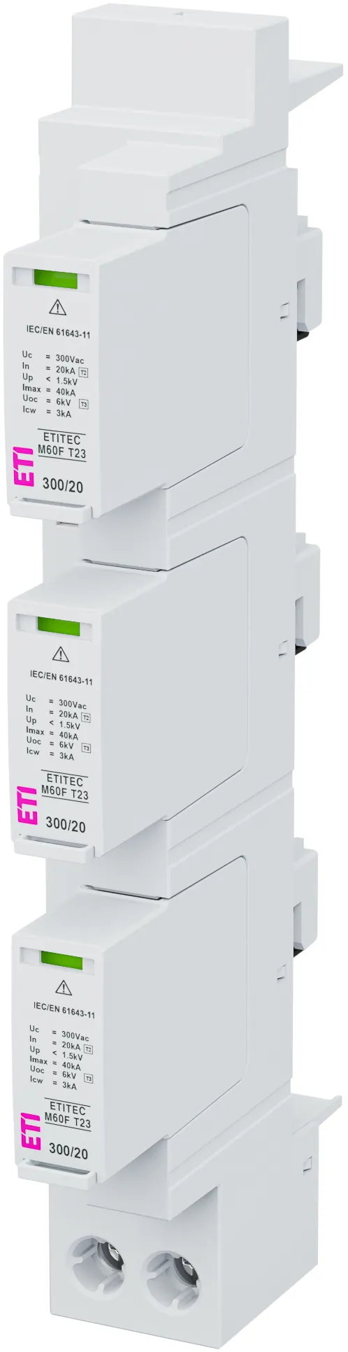 Überspannungsableiter ETITEC M60F T23 300/20 3+1 002440860