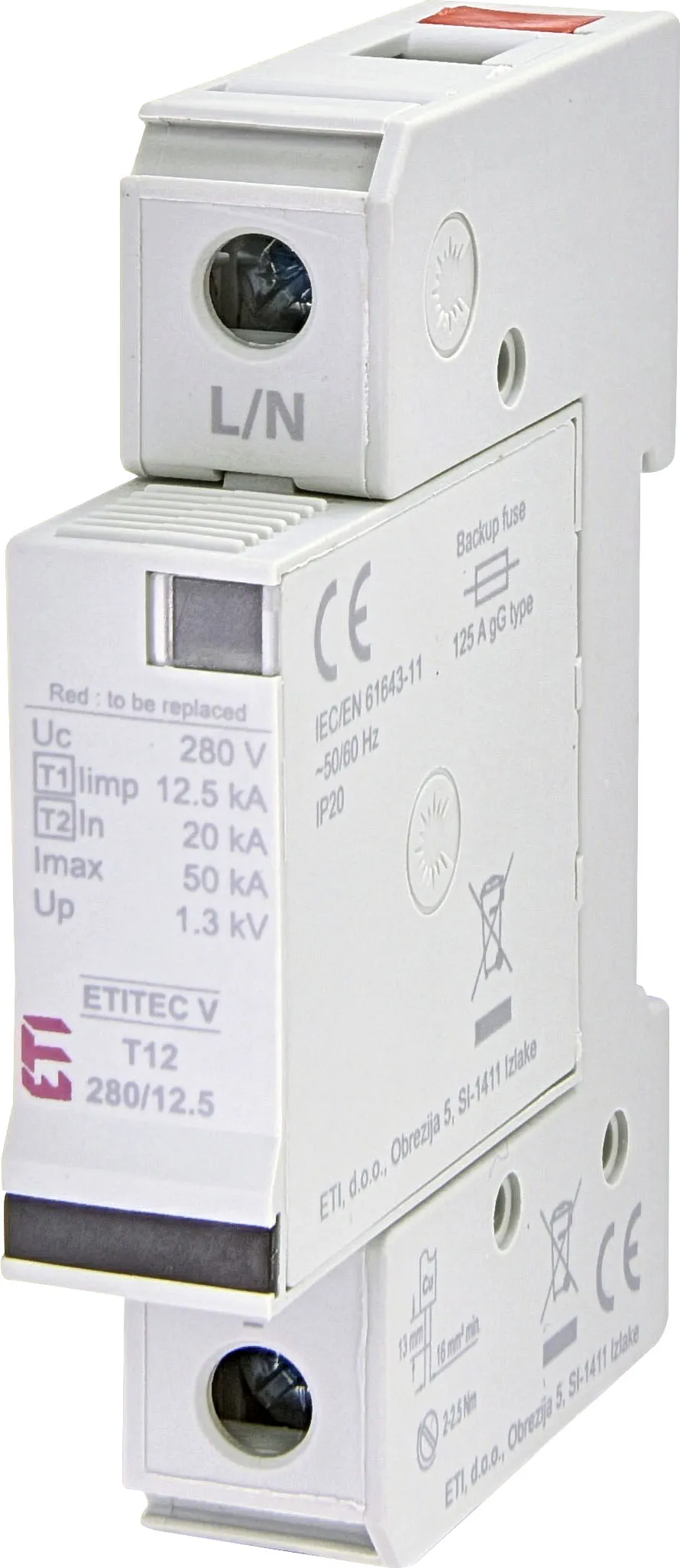 Überspannungsableiter ETITEC V T12 280/12,5 1+0 RC 002442910