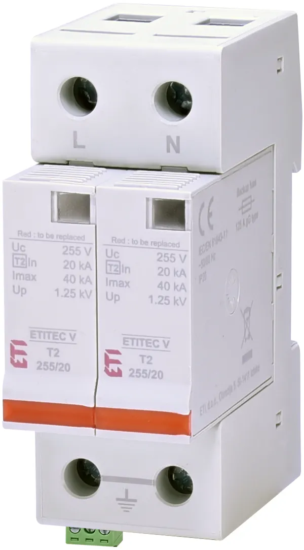 Überspannungsableiter ETITEC V T2 255/20 2+0 RC 002442959