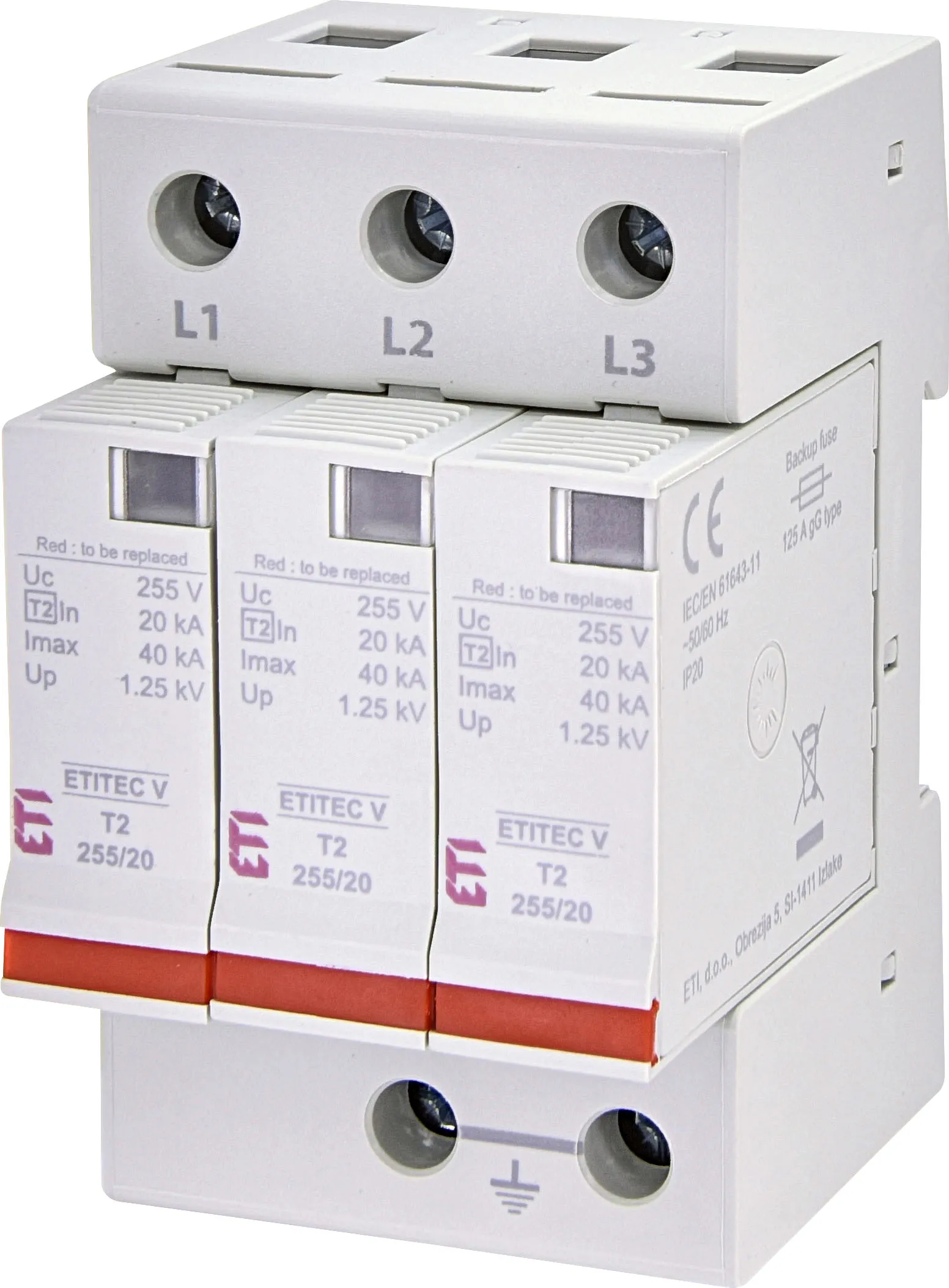 Überspannungsableiter ETITEC V T2 440/20 3+0 RC 002442966