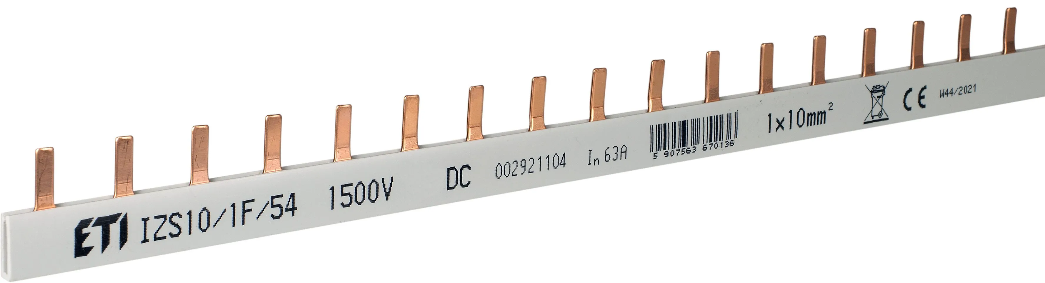 Isolierte Sammelschiene IZS10/1F/54 1500V DC 002921104