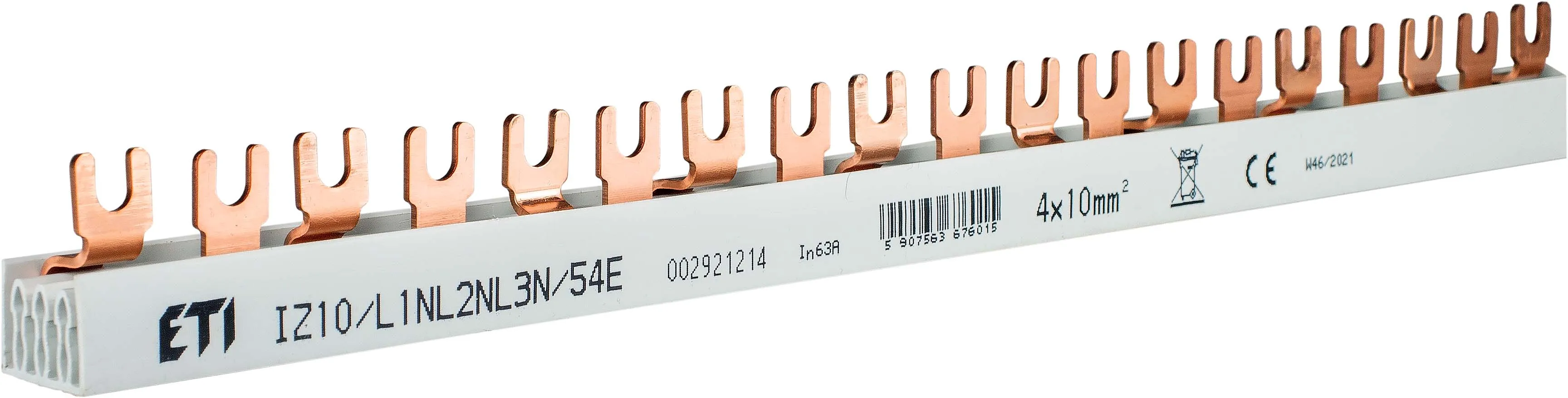 Isolierte Sammelschiene IZ10/L1NL2NL3N/54E 002921214
