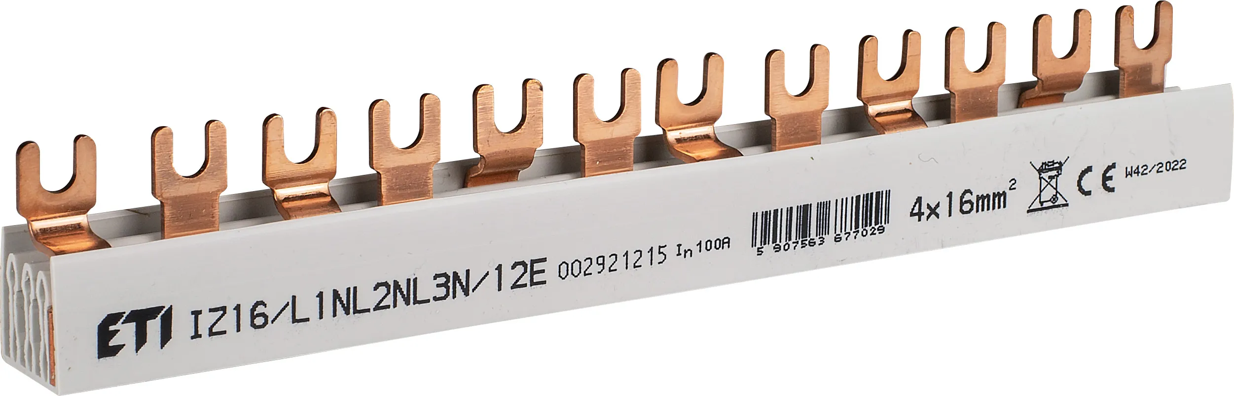 Isolierte Sammelschiene IZ16/L1NL2NL3N/12 002921215
