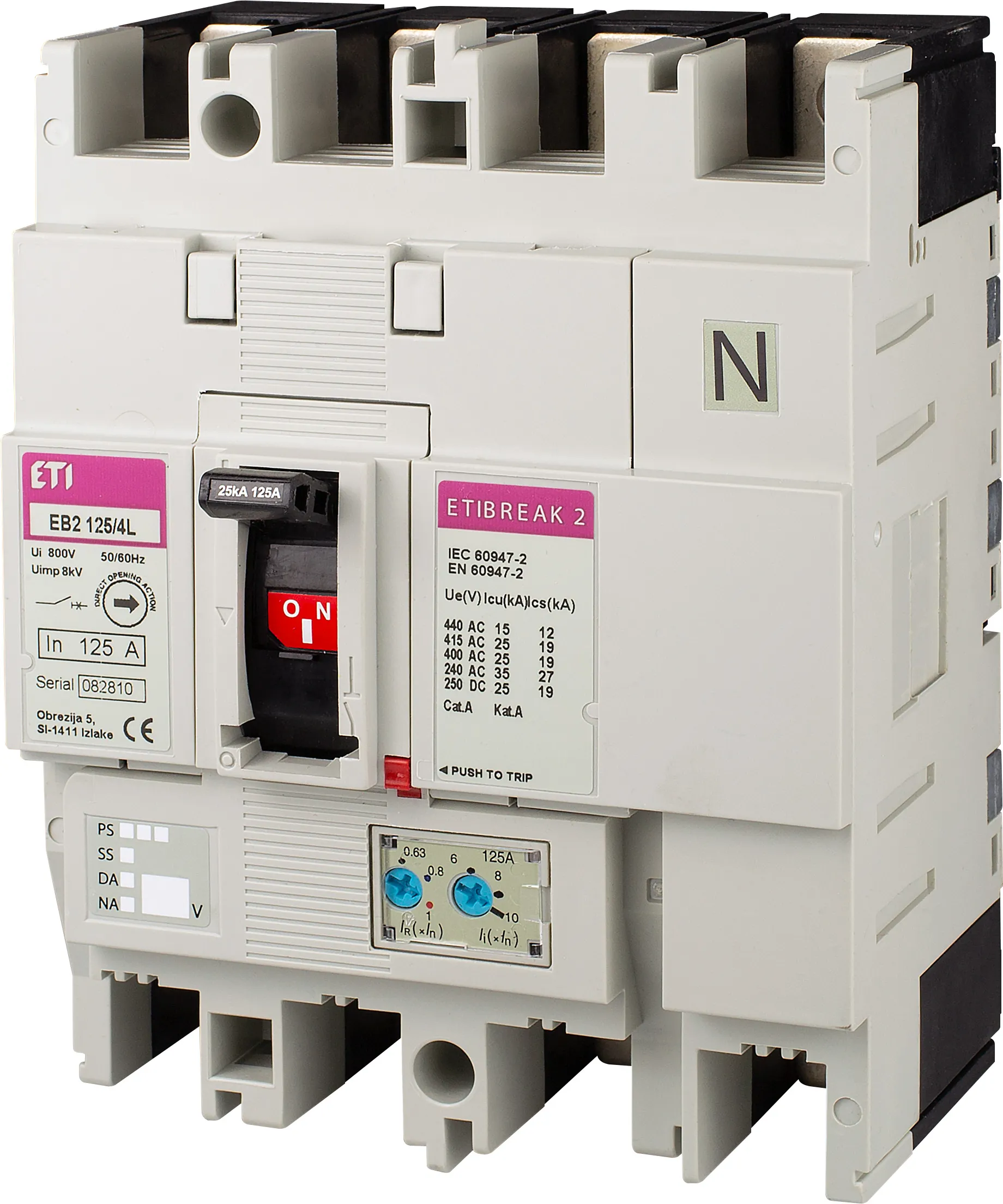 Leistungsschalter EB2 125/4L 100A 4p 004671031