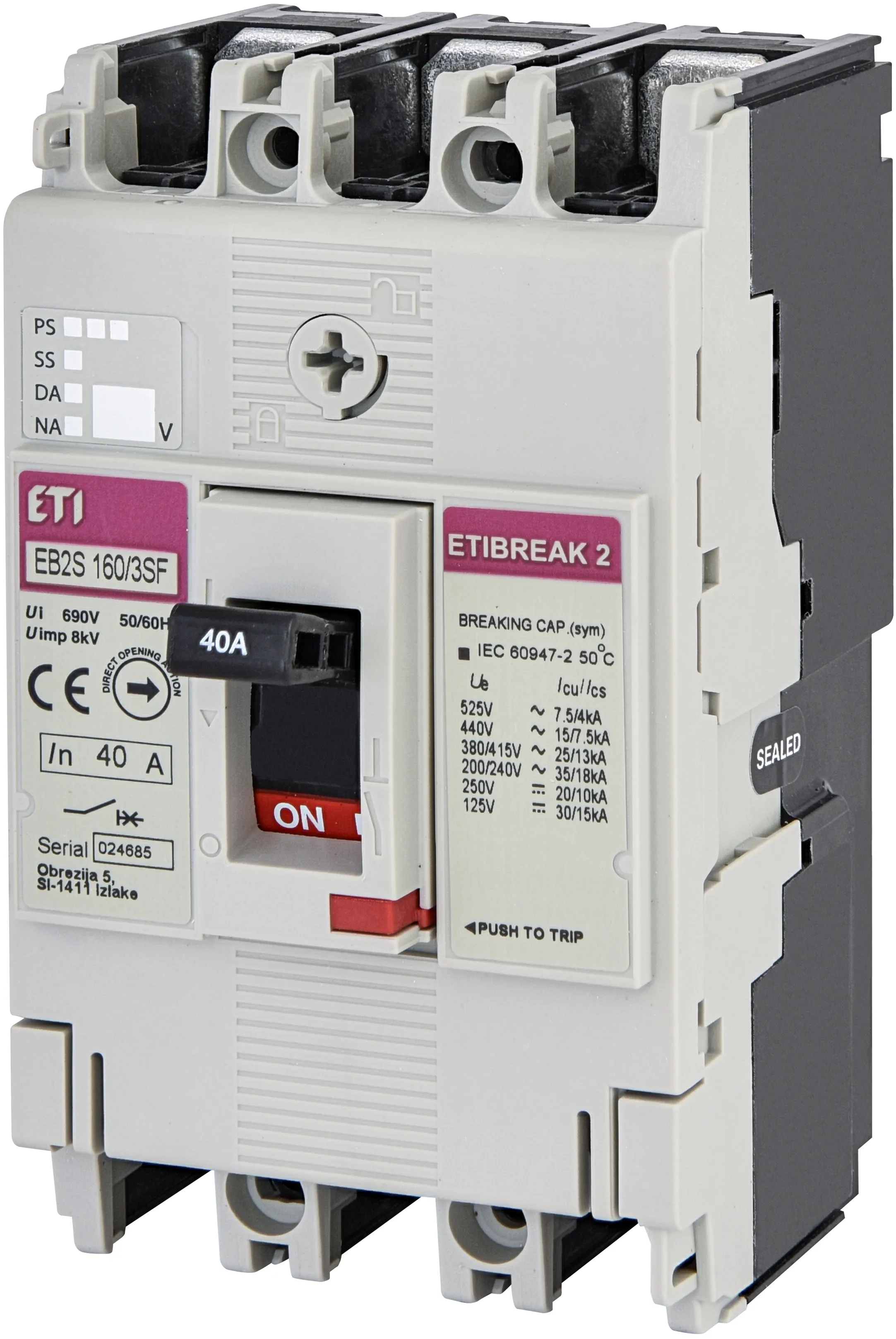 Leistungsschalter EB2S 160/3SF 40A 3p 004671831